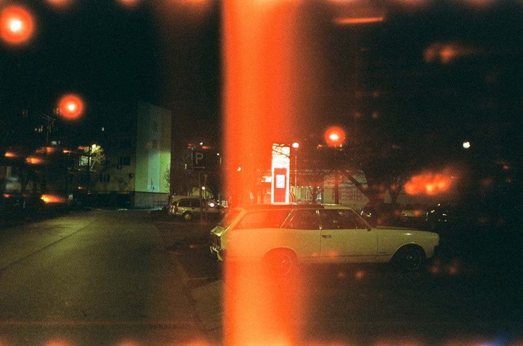 noise in photography night photo with car and lights