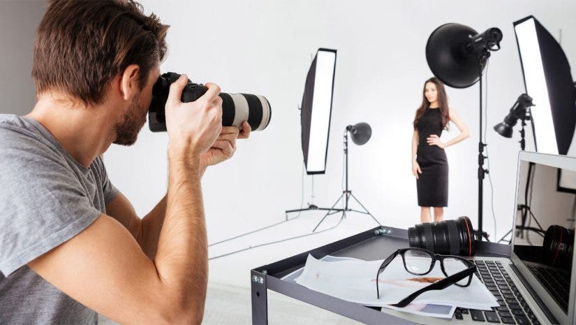 model and photographer