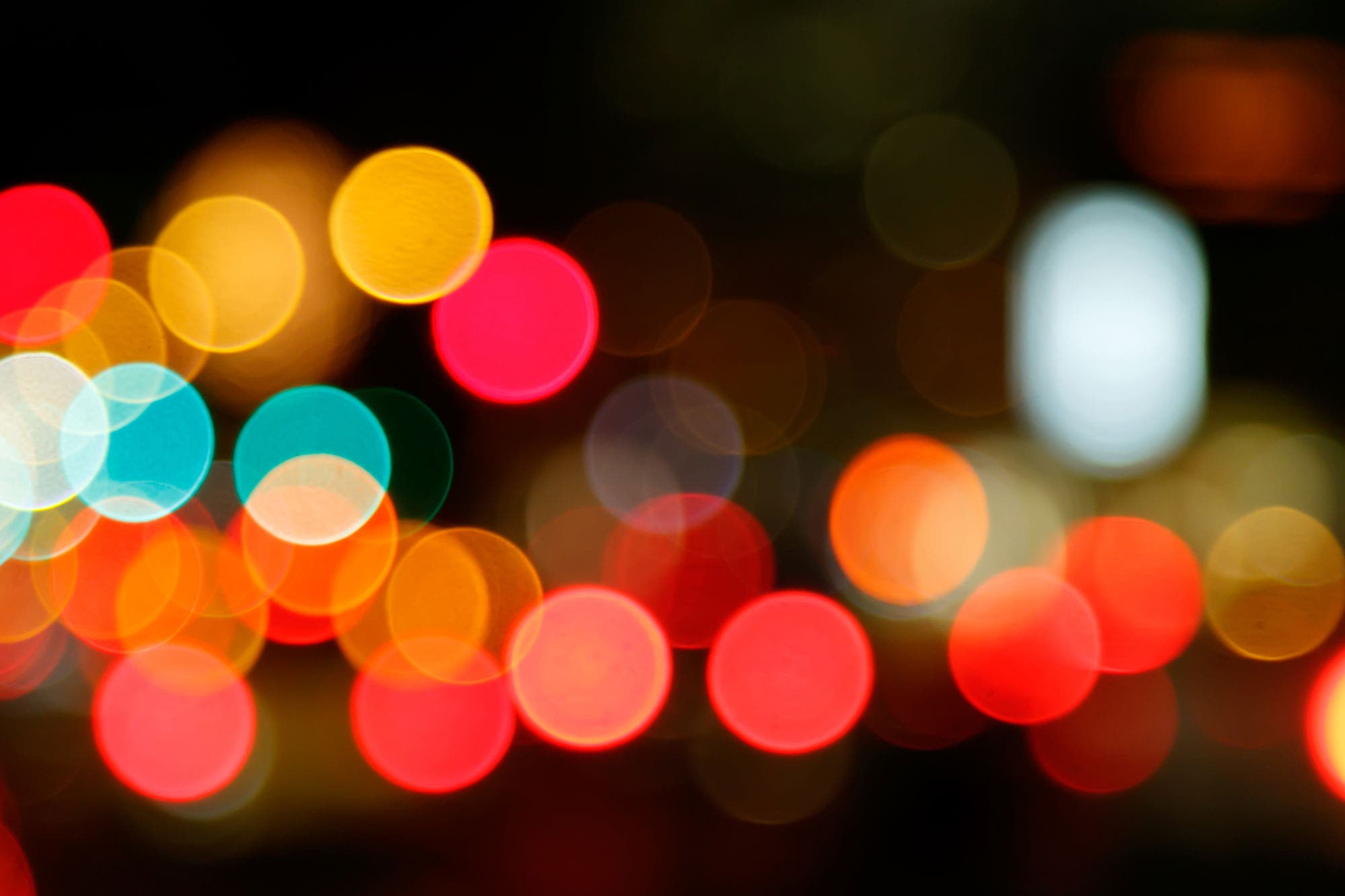 Bokeh photo of city lights