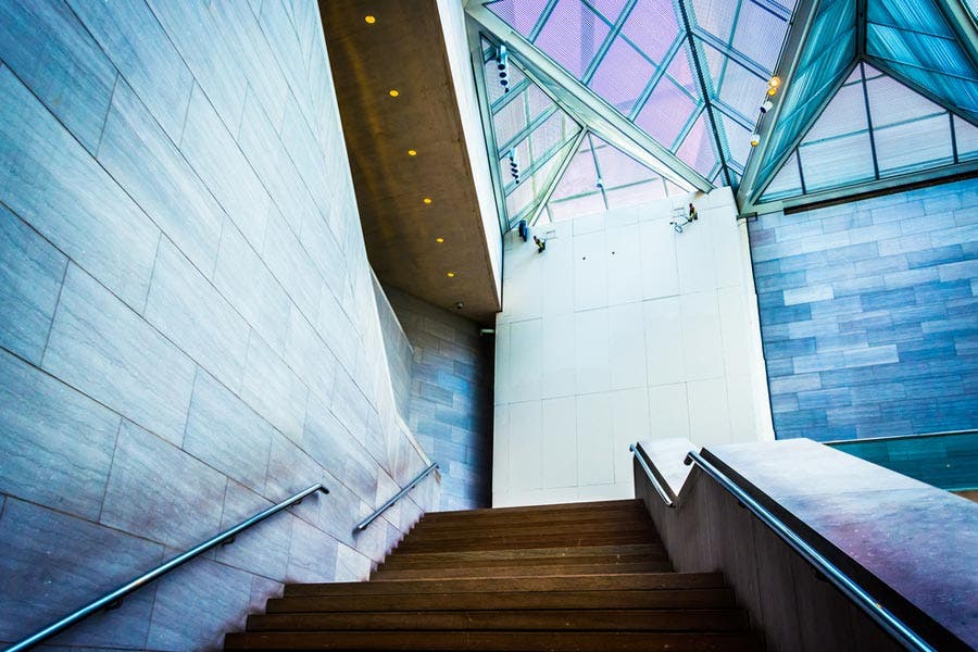 Staircase in the East Building of the National Gallery of Art