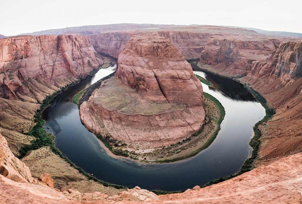 wide angle lens with horseshoe bend