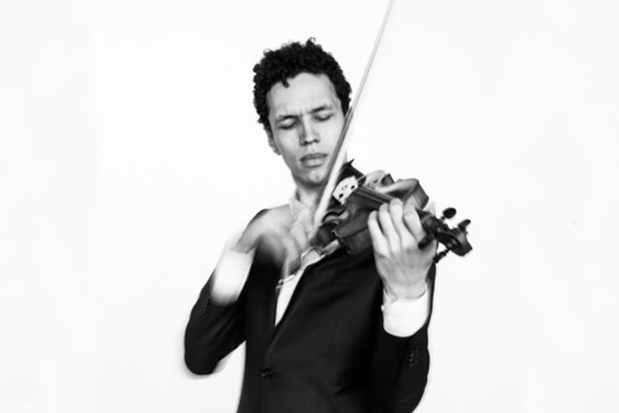 Violinist playing