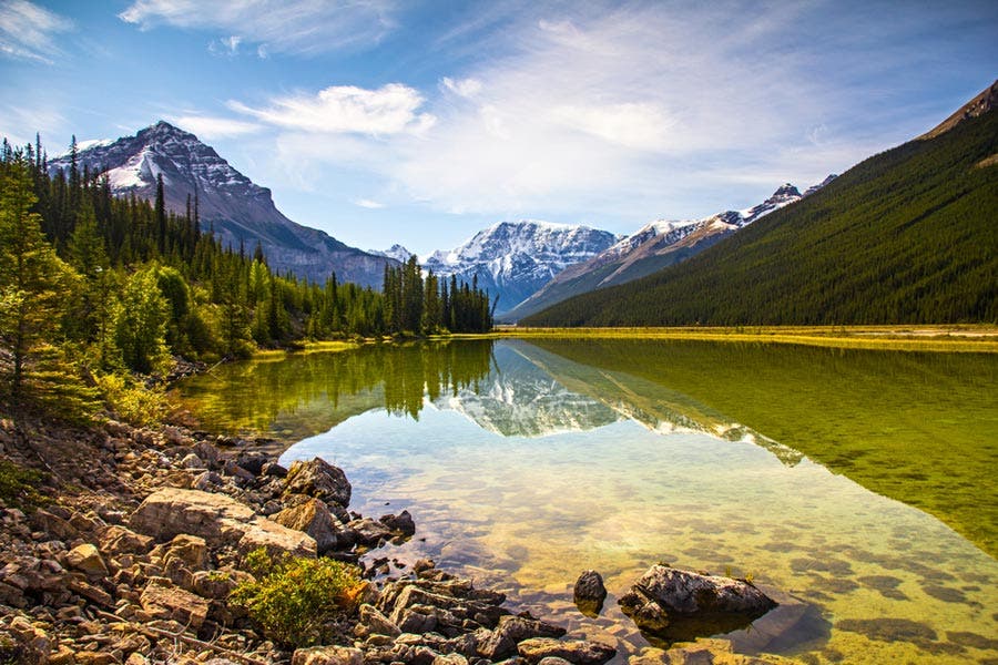 Landscape shot of Canadian rocky mountains