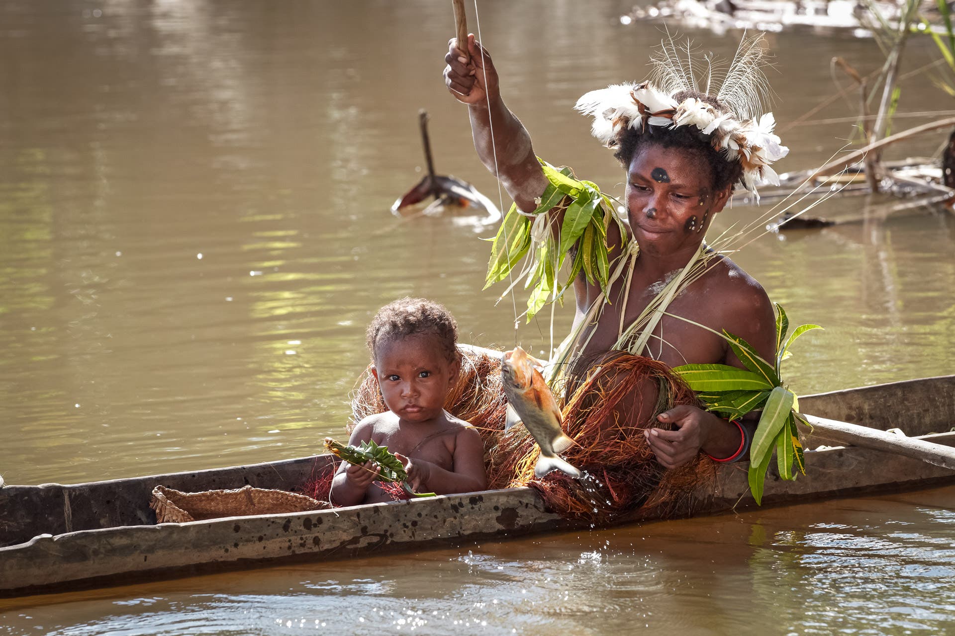 life in the remote and primitive Manjamae Village on the Karawari River. The Karawari River runs into the Korosameri (which drains the Blackwater Lakes) and then into the Sepik just near Mindimbit.