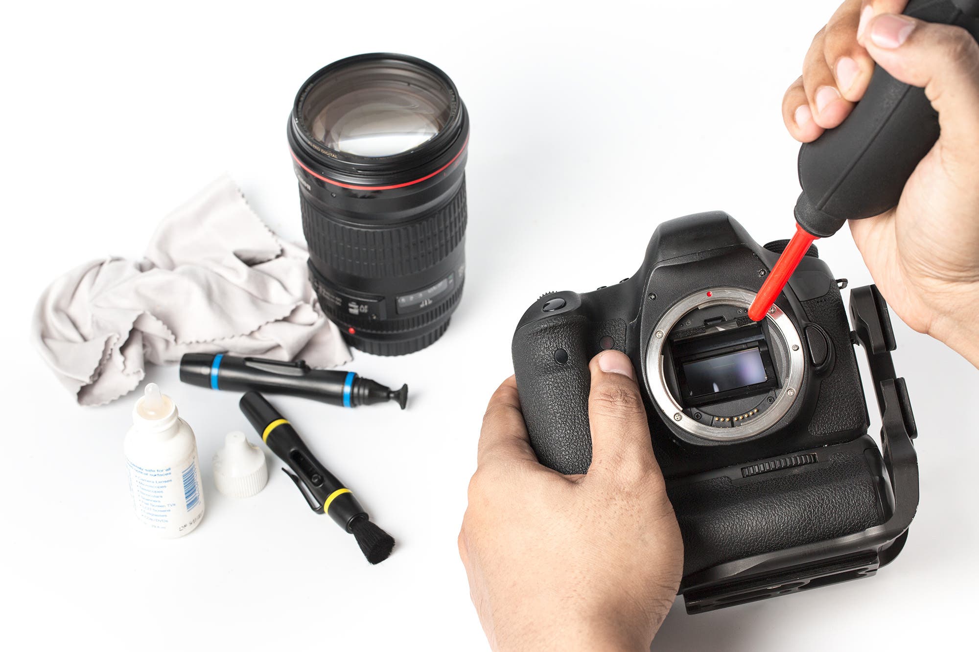 cleaning camera sensor