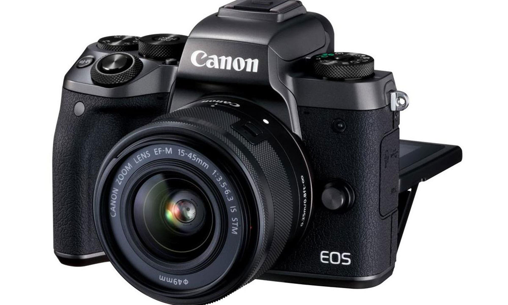 Canon EOS M5 camera with Canon EF-M 18-150mm Lens
