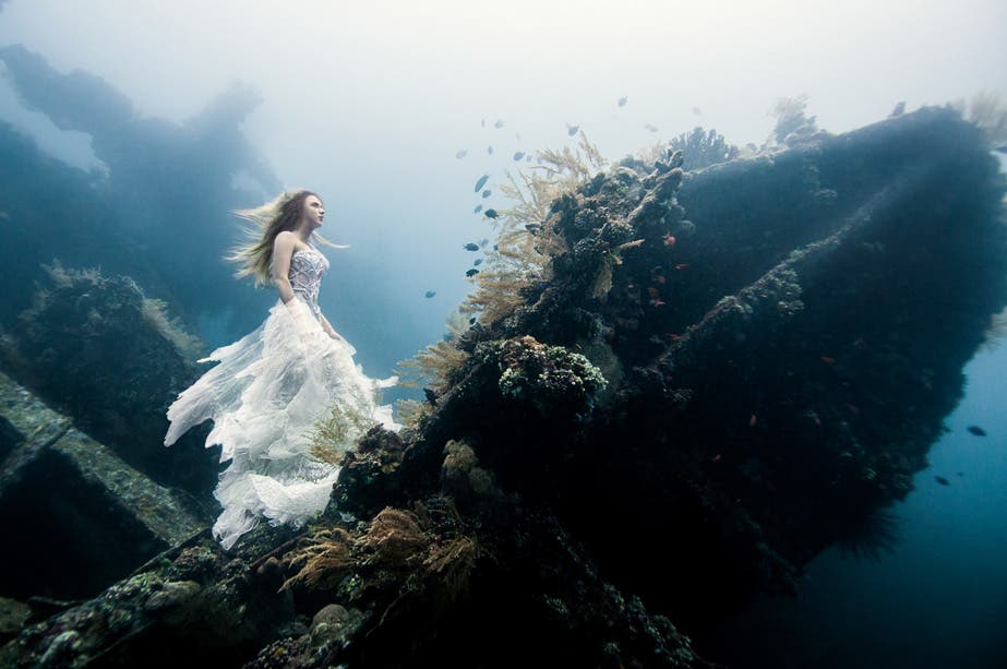 Underwater Shipwreck, Bali, 2014