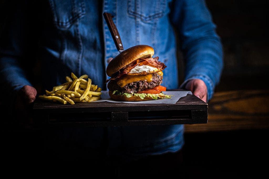 commercial food photography restaurant burger