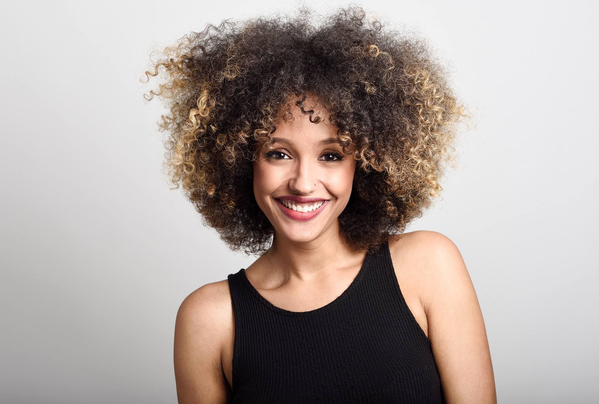 portrait of young woman with bounced diffused flash