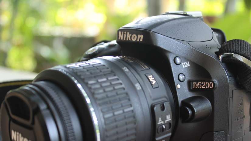 Nikon D5300 camera with 18-55mm Nikon kit lens"