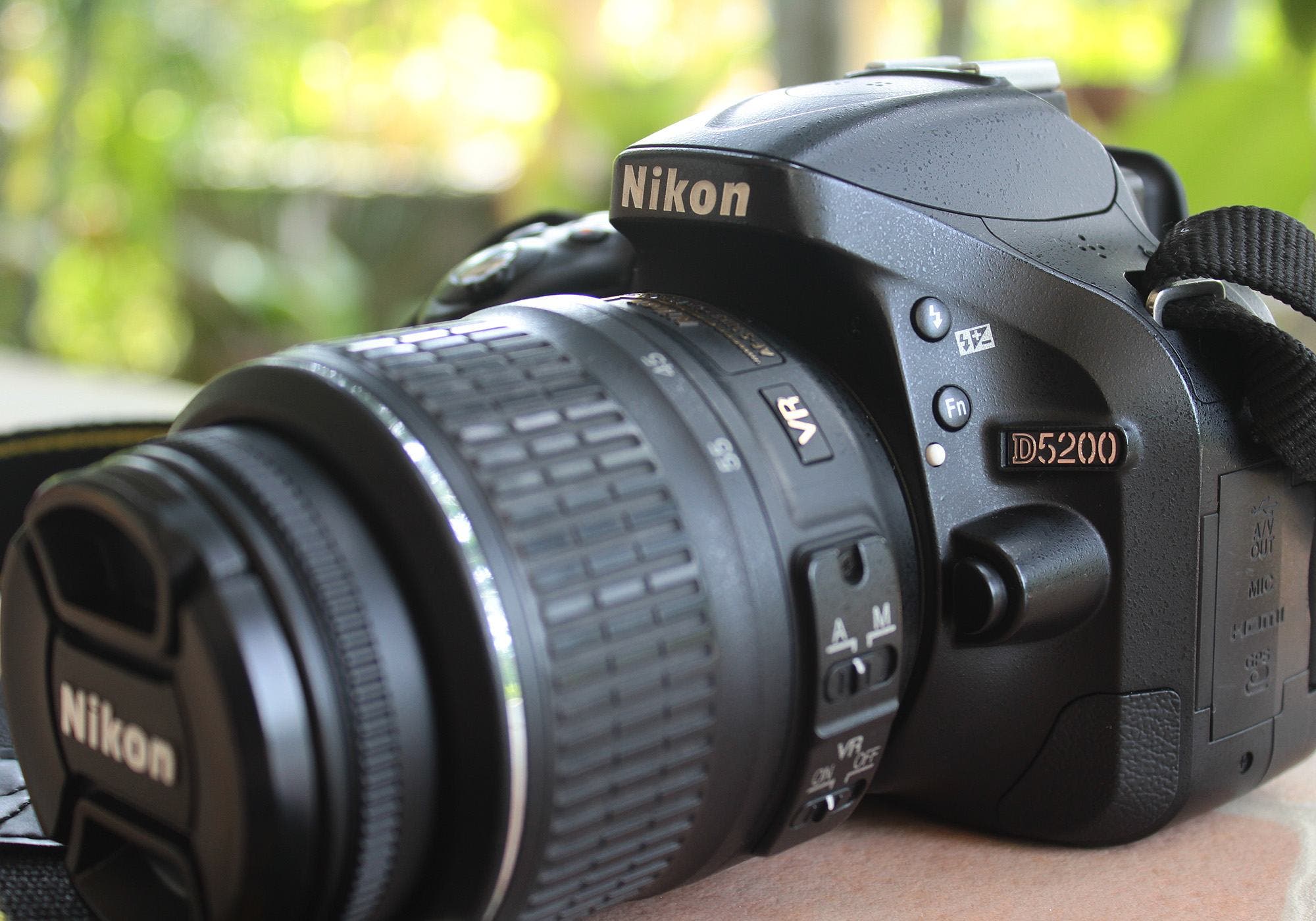 Nikon D5300 camera with 18-55mm Nikon kit lens"