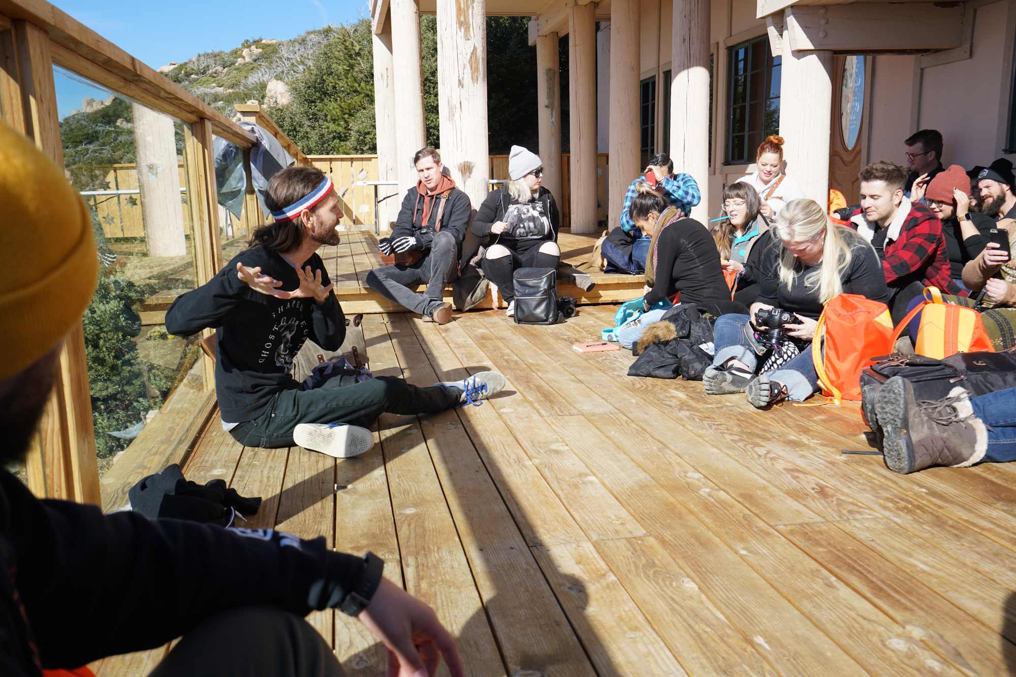 Ryan Muirhead leads a workshop, "Slowing Down and Staying Present," at Yeah Field Trip 2017. Taken with Sony A7rii. ©Liz Daza