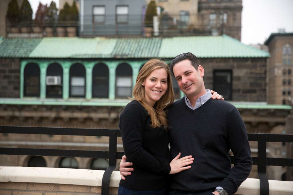 Portrait of an engaged couple