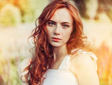 portrait of redhead woman