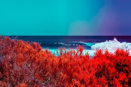 calm wave infrared photography