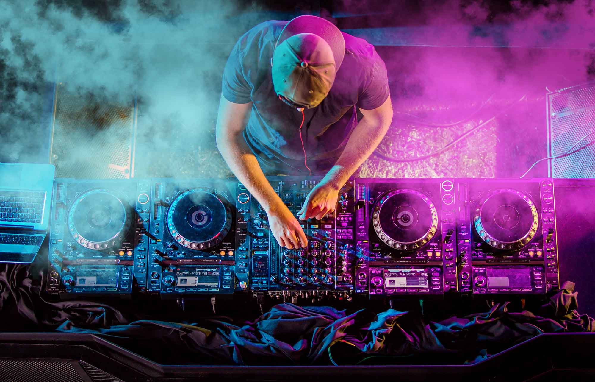 professional DJ equipment setup