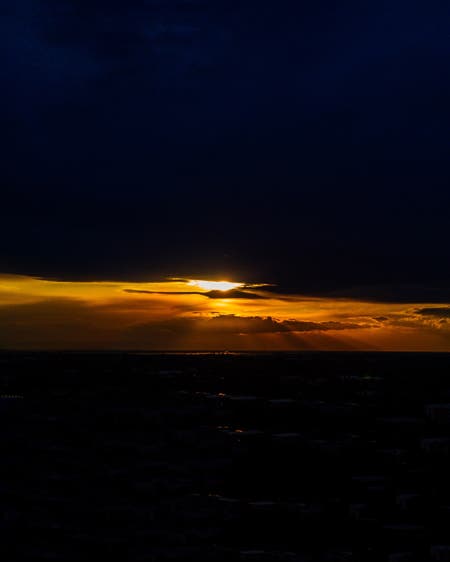 sunset drone photography