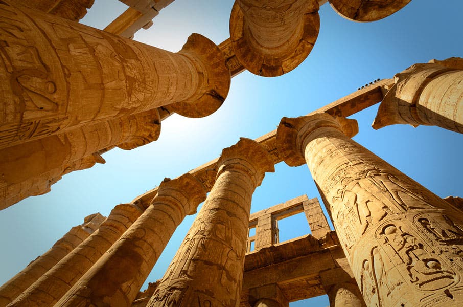 egypy temple pillars architecture photography