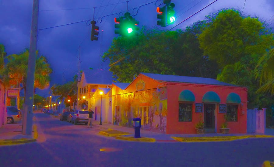 stop lights and houses