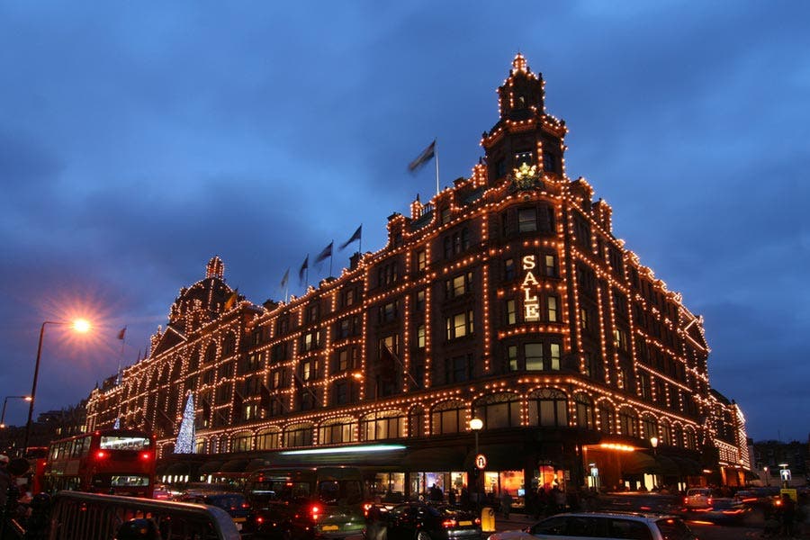 London’s famous department store all dressed up for the holidays