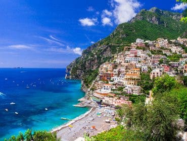 coast of positano in italy