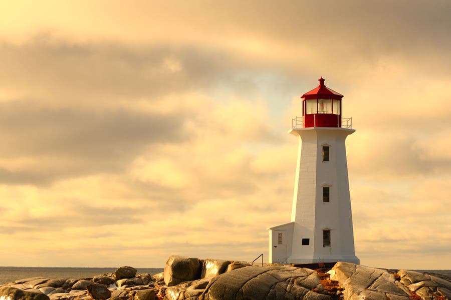 lighthouse during sunset
