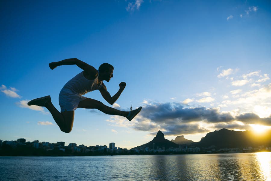 Jump shot captured with the iPhone X