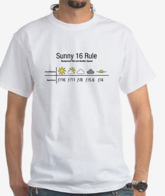 sunny16 photography shirt