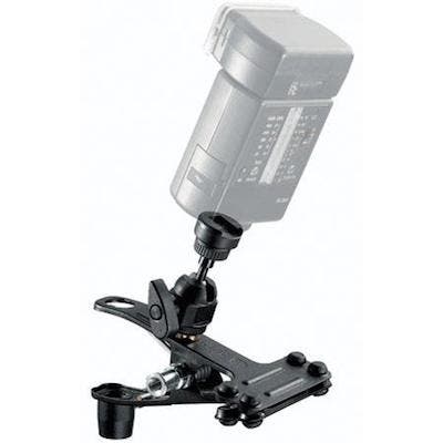 Manfrotto 175F1 Spring Grip Justin Clamp with Attached Flash Shoe