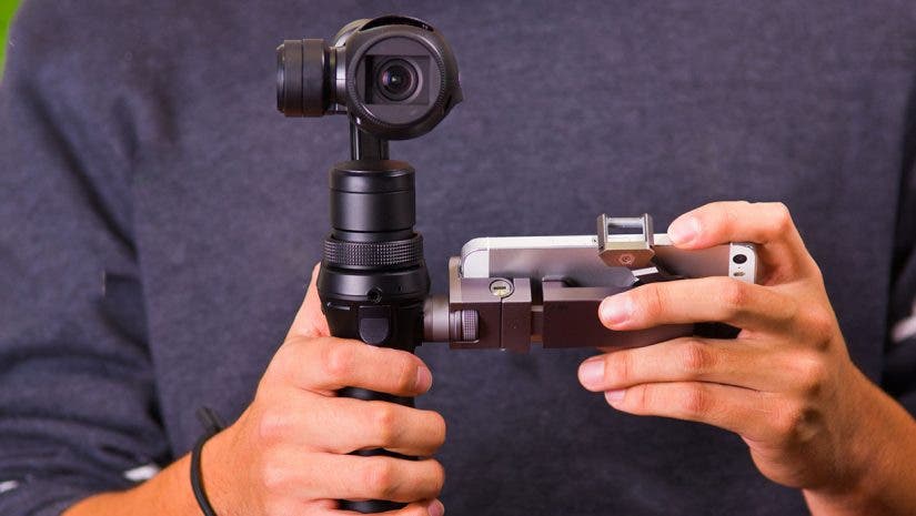 videographer using iPhone videography gear
