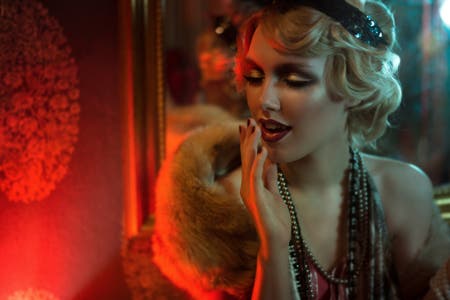 Red and green glamour photo