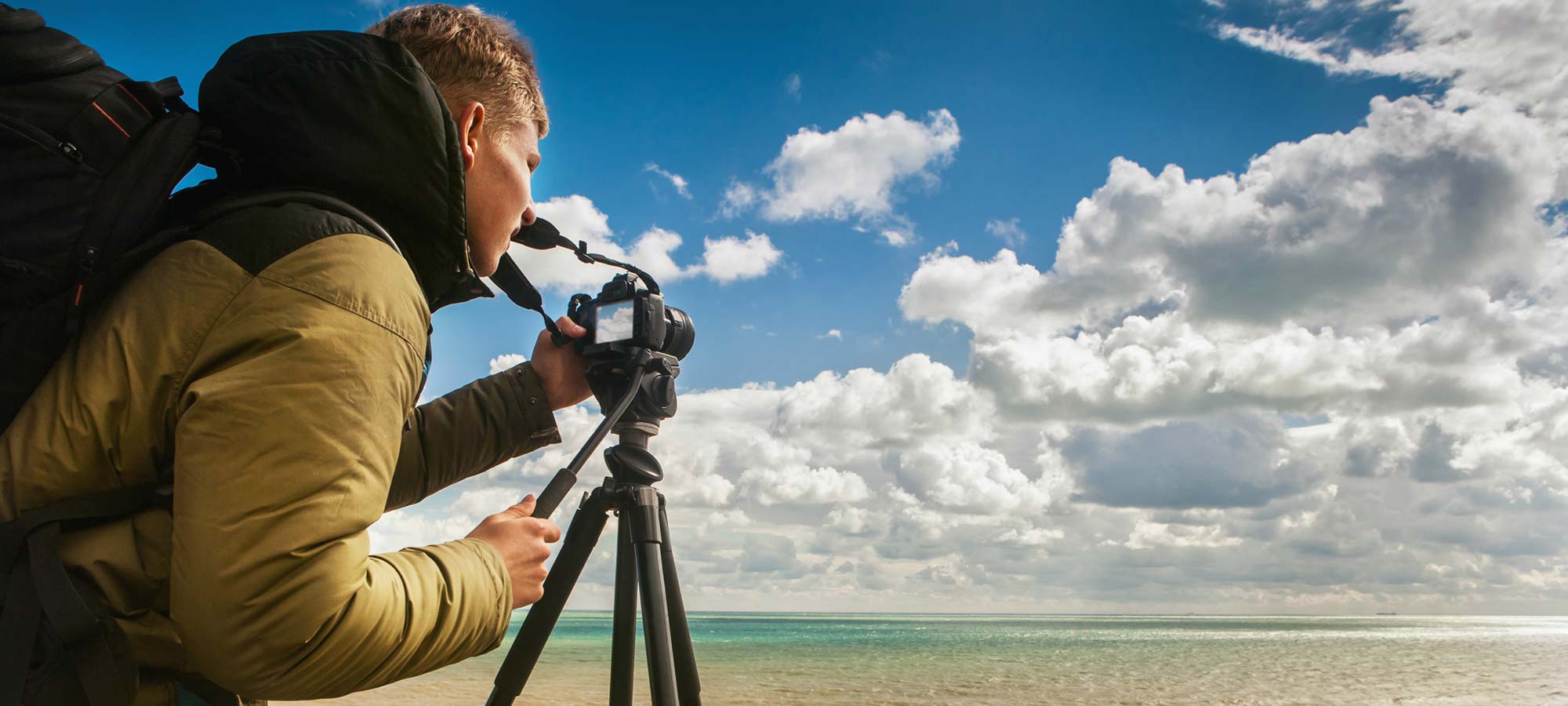 Basic Camera Movements for Video - Photographer filming at the beach