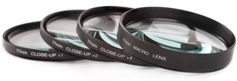 Close-up camera lens filters
