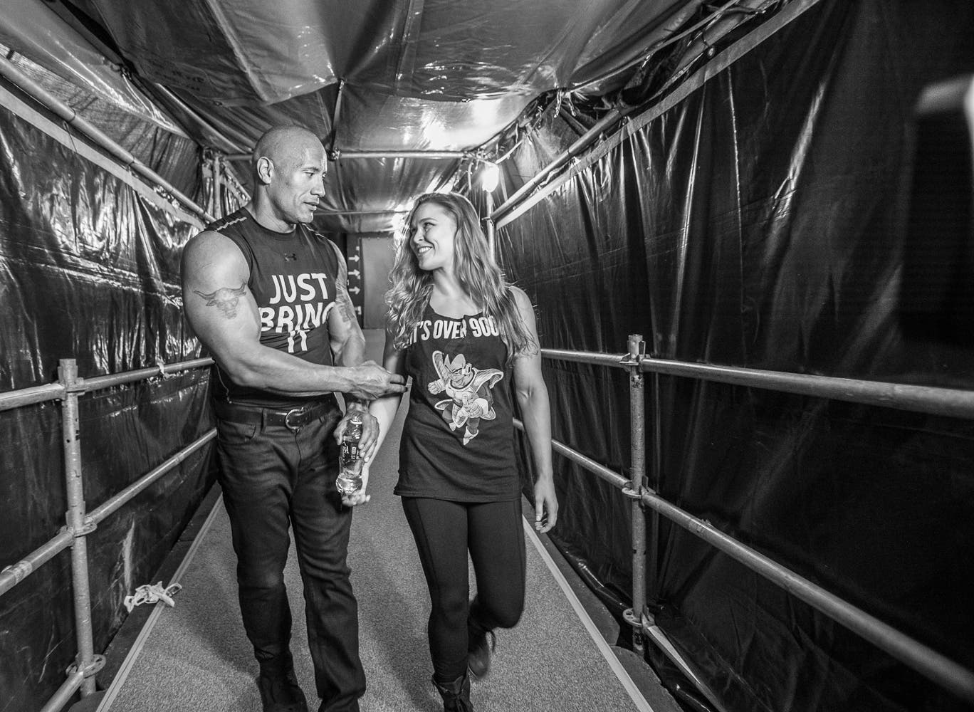 Dwayne "The Rock" Johnson and Ronda Rousey richard freeda