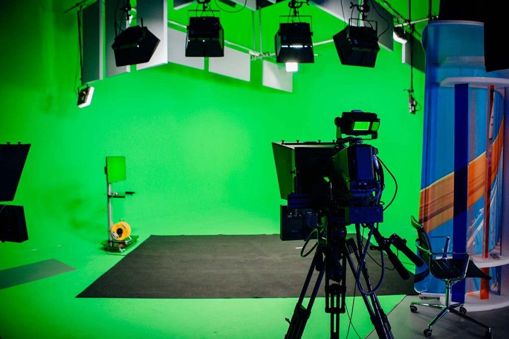 teleprompters with green screen recording