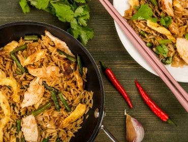 chinese food flatlay
