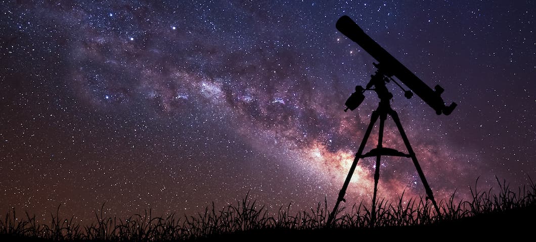 telescope sky night stars