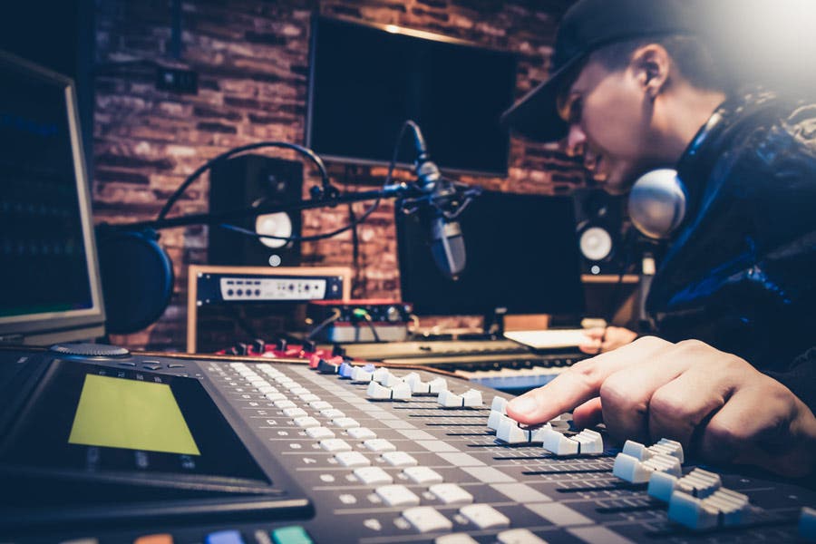 music producer mastering tracks