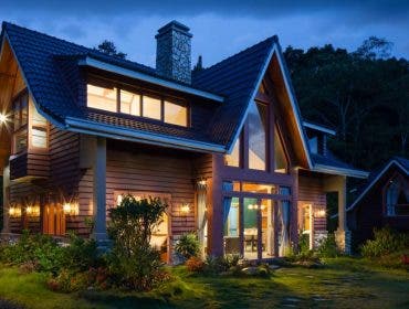 real estate photography house at night
