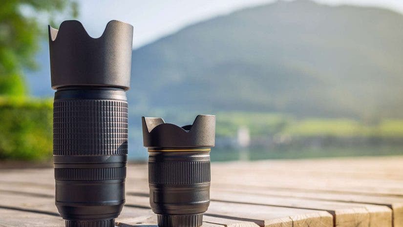 wide angle and telephoto lenses