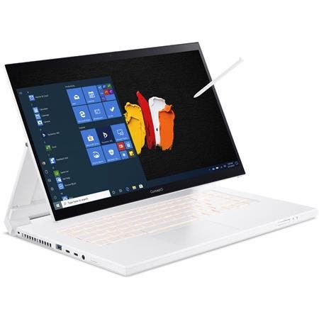 Acer ConceptD 7 Ezel CC715-71-7163 Creator 15.6" 4K Ultra HD Touchscreen Notebook Computer, Intel Core i7-10875H 2.30GHz, 32GB RAM, 2TB SSD, NVIDIA GeForce RTX 2080 SUPER MAX-Q 8GB, Windows 10 Pro, Free Upgrade to Windows 11, White