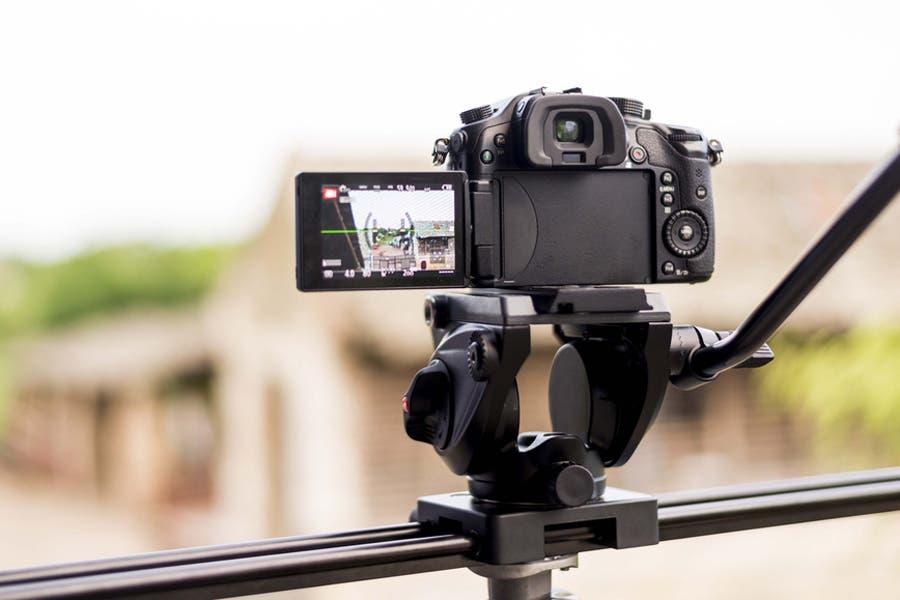 digital camera taking videos with a slider