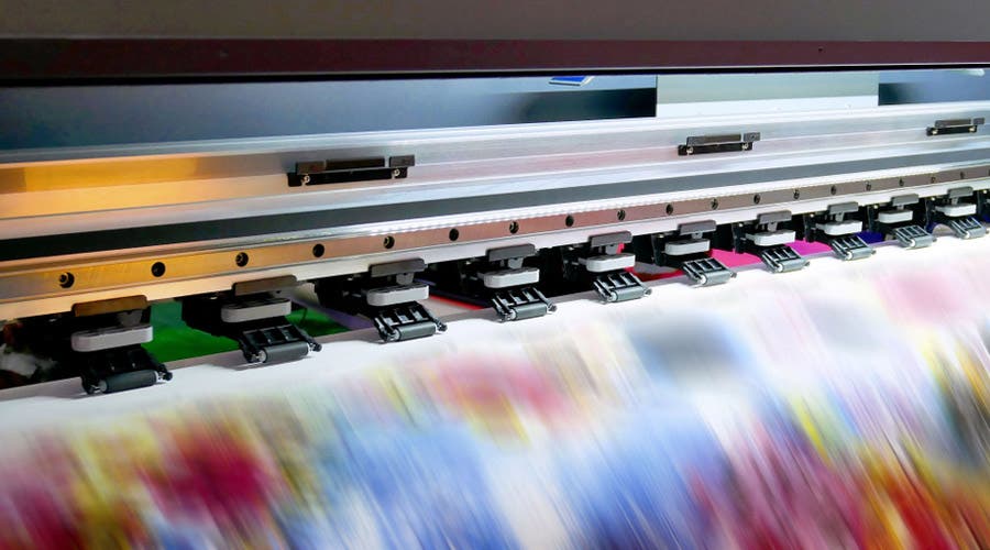 slow shutter photo of wide format printing