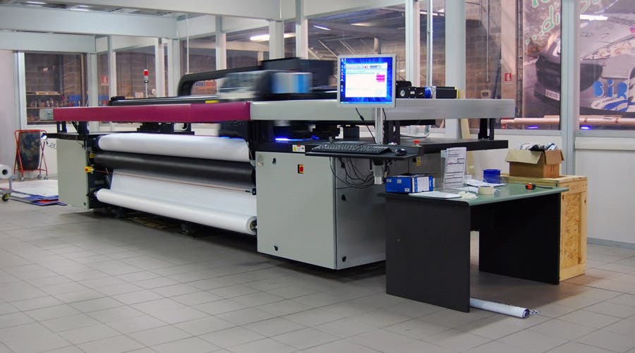 large format printer in an office