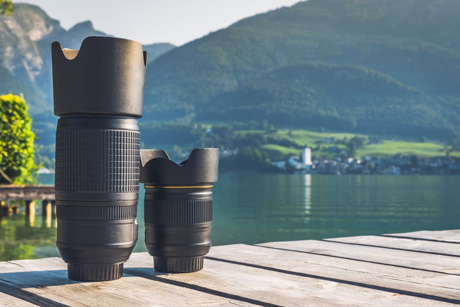 outdoor shot of Nikon lenses