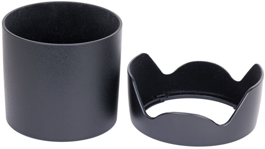 cylindrical and petal shaped lens hoods