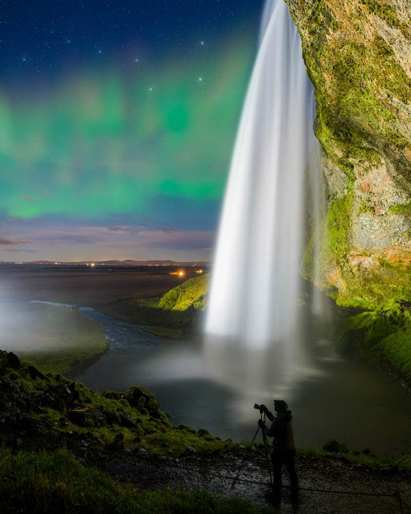 Mahesh Thapa long exposure photography waterfall iceland
