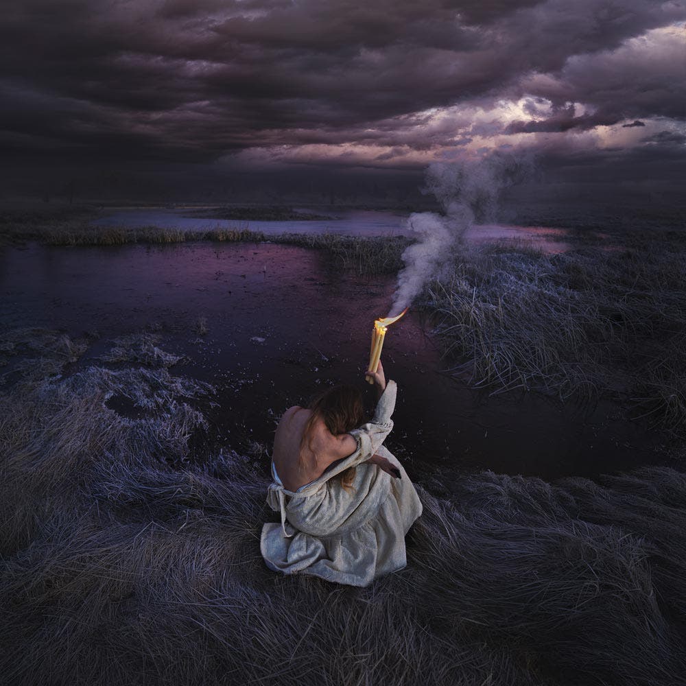Brooke Shaden offering self portrait
