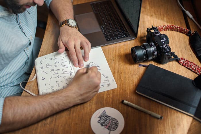 graphic designers illustrating