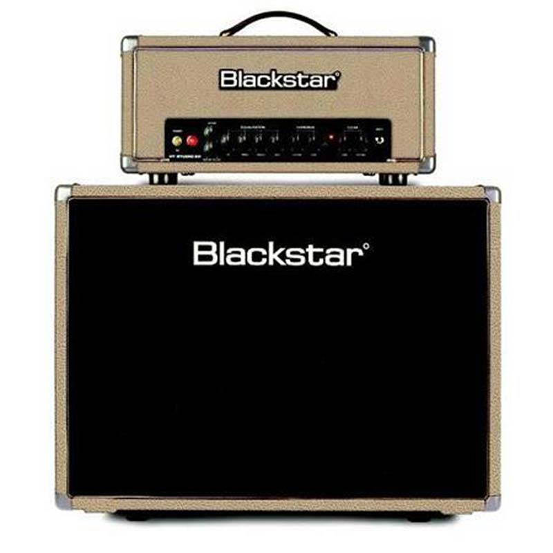 Blackstar HT Studio 20H 20W 2-Channel All-Tube Guitar Amplifier Head with HTV-212 2x12" Extension Cabinet, Limited Edition, Bronco Tan